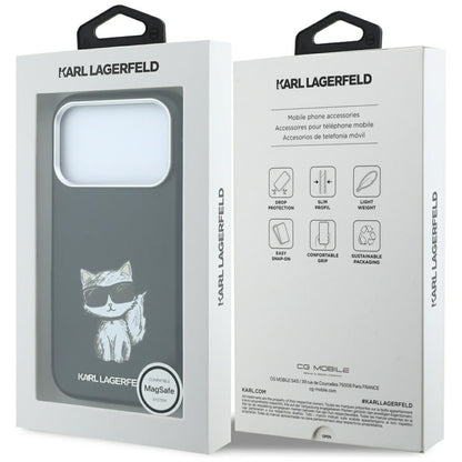 MagSafe-etui til Apple iPhone 18 Pro Max / 17 Pro Max, Karl Lagerfeld, Smooth Choupette Sketch, Sort