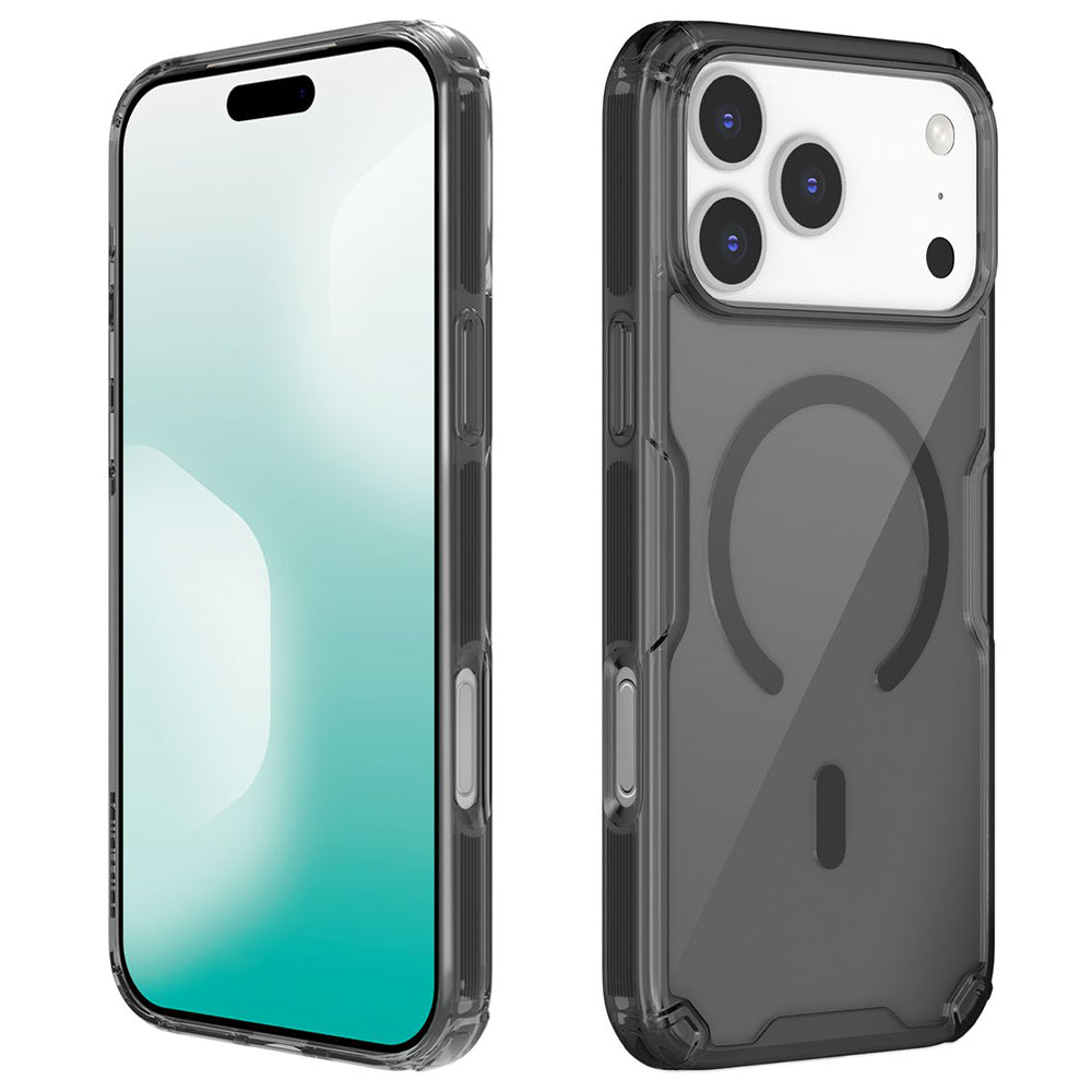 MagSafe Case for Apple iPhone 18 Pro Max / 17 Pro Max, Nillkin, Nature Pro, Transparent Black