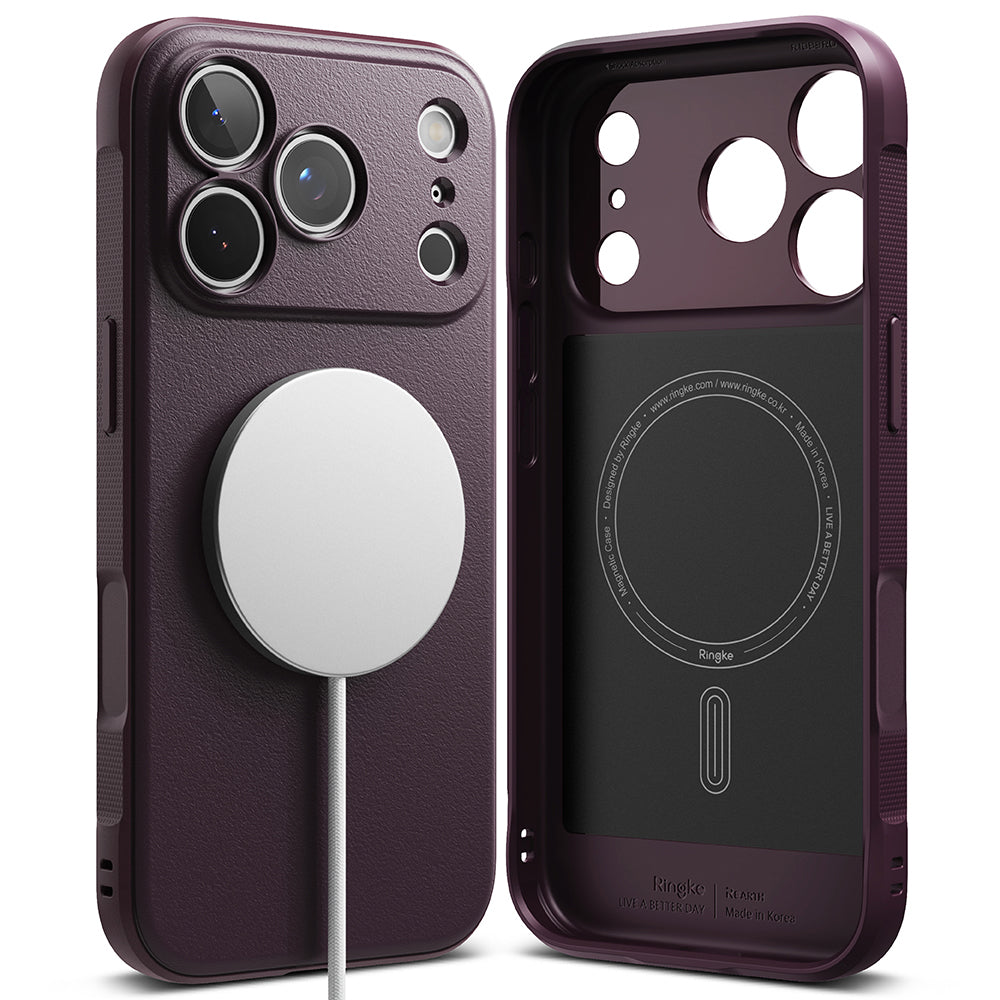 MagSafe-cover til Apple iPhone 18 Pro Max / 17 Pro Max, Ringke, Onyx, mørk vinrød