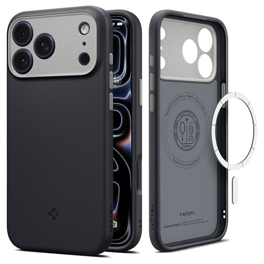 MagSafe-etui til Apple iPhone 18 Pro Max / 17 Pro Max, Spigen, Caseology Nano Pop, Sort ACS12142