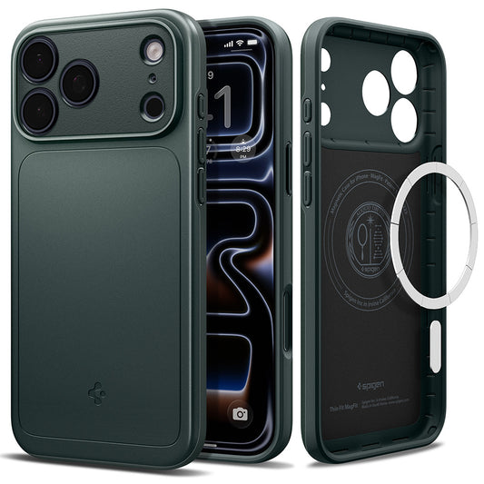 MagSafe-etui til Apple iPhone 18 Pro Max / 17 Pro Max, Spigen, Thin Fit, Grøn ACS12106