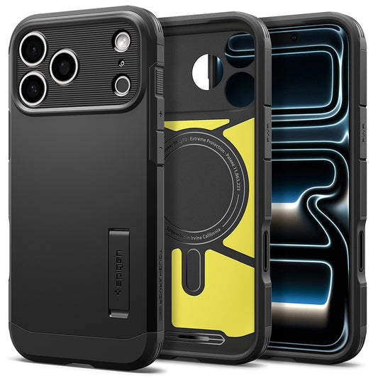 MagSafe-etui til Apple iPhone 18 Pro Max / 17 Pro Max, Spigen, Tough Armor T, Sort ACS12136