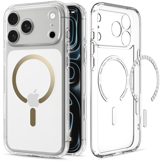 MagSafe-etui til Apple iPhone 18 Pro Max / 17 Pro Max, Spigen, Ultra Hybrid, Gennemsigtig Guld ACS12120