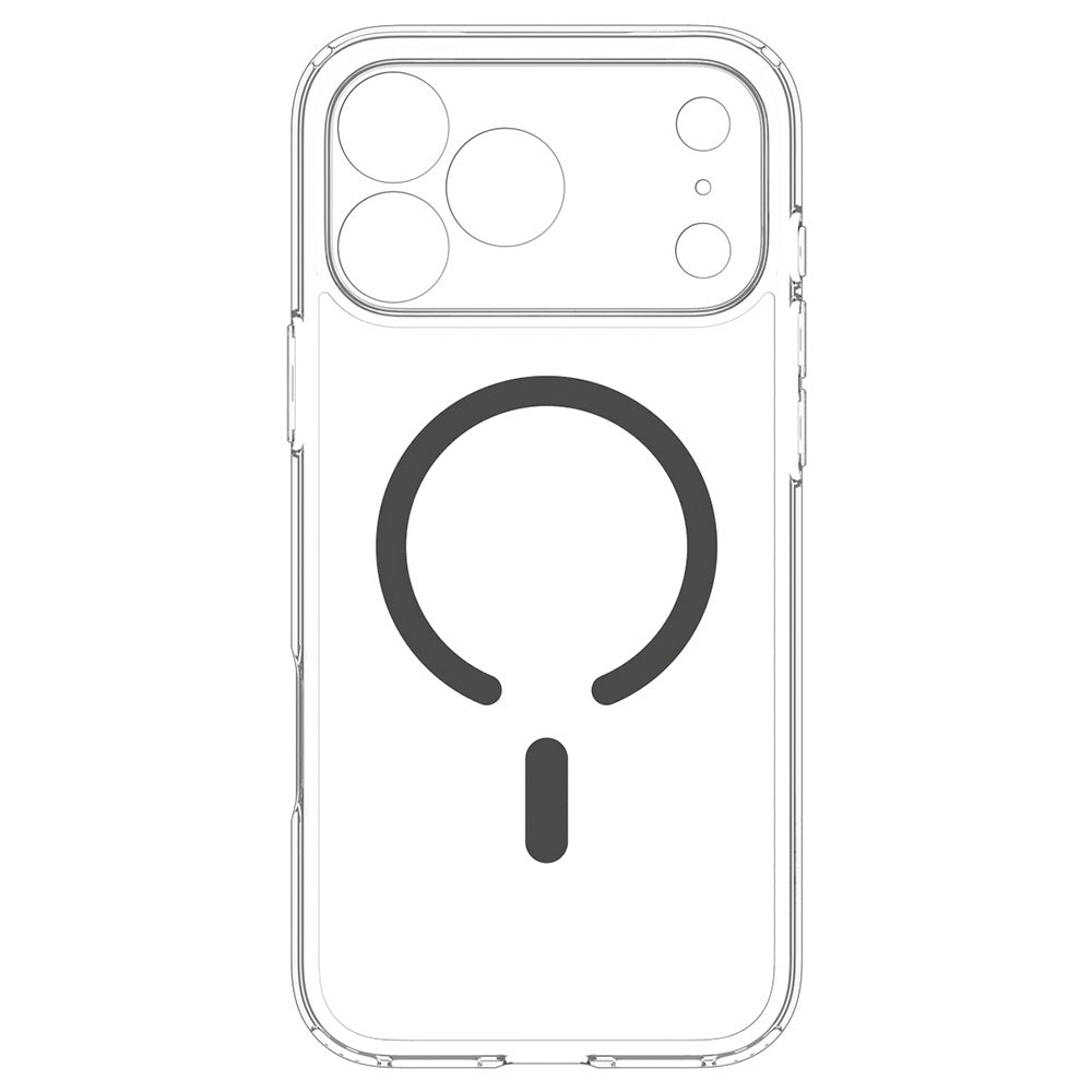 MagSafe-etui til Apple iPhone 18 Pro Max / 17 Pro Max, Spigen, Ultra Hybrid, Grå Transparent ACS12119