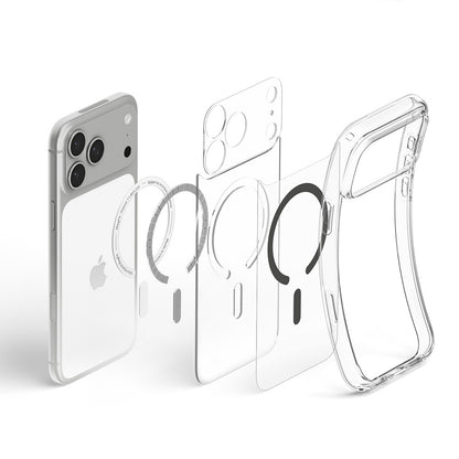 MagSafe-etui til Apple iPhone 18 Pro Max / 17 Pro Max, Spigen, Ultra Hybrid, Grå Transparent ACS12119