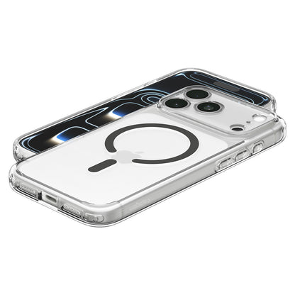 MagSafe-etui til Apple iPhone 18 Pro Max / 17 Pro Max, Spigen, Ultra Hybrid, Grå Transparent ACS12119