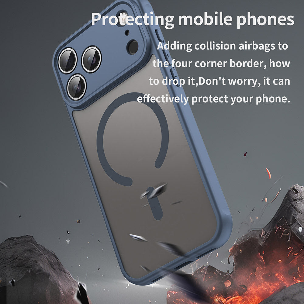 MagSafe-etui til Apple iPhone 18 Pro Max / 17 Pro Max, Techsuit, HaloFrost II, Marineblå
