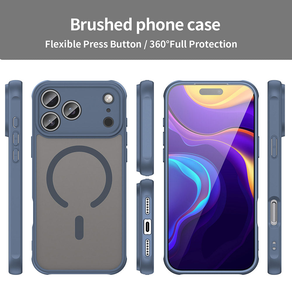 MagSafe-etui til Apple iPhone 18 Pro Max / 17 Pro Max, Techsuit, HaloFrost II, Marineblå