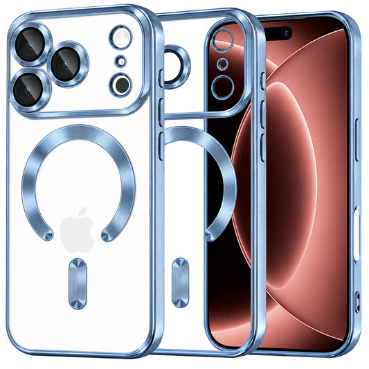 MagSafe-etui til Apple iPhone 18 Pro Max / 17 Pro Max, Techsuit, Luxury Crystal, Blå