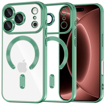 MagSafe-etui til Apple iPhone 18 Pro Max / 17 Pro Max, Techsuit, Luxury Crystal, Lysegrøn