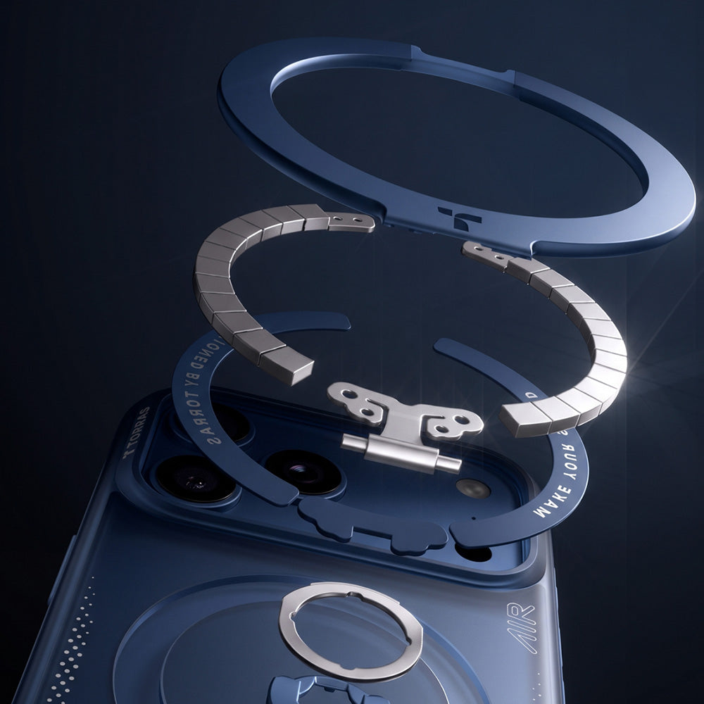 MagSafe-etui til Apple iPhone 18 Pro Max / 17 Pro Max, Torras, Ostand Q3 Air, Mørkeblå