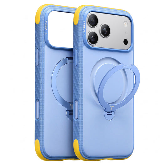MagSafe-etui til Apple iPhone 18 Pro Max / 17 Pro Max, Torras, Ostand Q3 Rugged, Blå