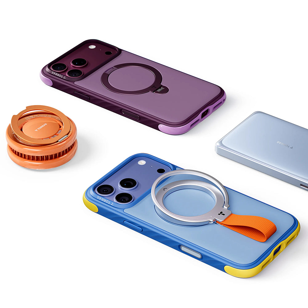 MagSafe-etui til Apple iPhone 18 Pro Max / 17 Pro Max, Torras, Ostand Q3 Rugged, Lilla