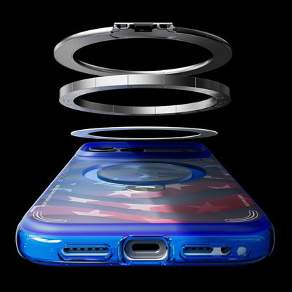 MagSafe-etui til Apple iPhone 18 Pro Max / 17 Pro Max, Torras, Ostand Spin Air Football, Blå