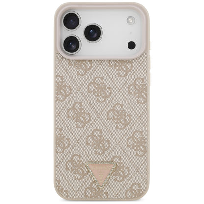 MagSafe-etui til Apple iPhone 18 Pro Max, Guess, 4G Triangle Strass, Pink