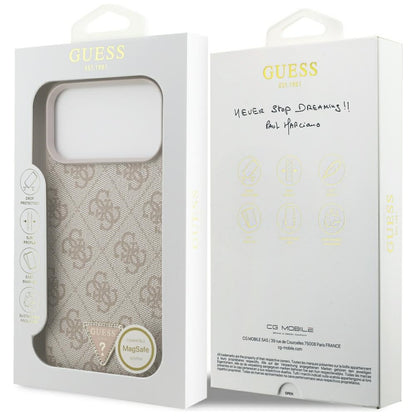 MagSafe-etui til Apple iPhone 18 Pro Max, Guess, 4G Triangle Strass, Pink