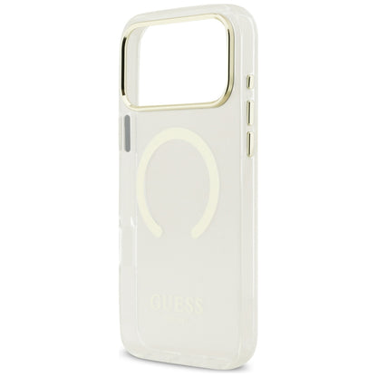 MagSafe-etui til Apple iPhone 18 Pro Max, Guess, Metal Outline, Guld