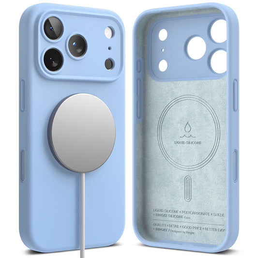 MagSafe-etui til Apple iPhone 18 Pro Max, Ringke, silikone, blå