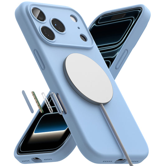 MagSafe-etui til Apple iPhone 18 Pro Max, Ringke, silikone, blå