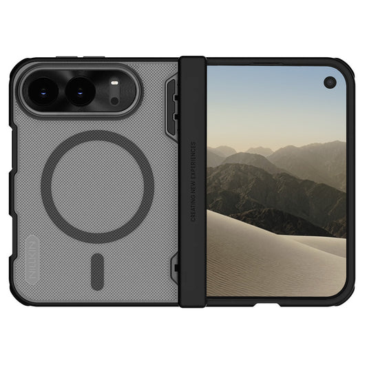 MagSafe-cover til Apple iPhone Duo, Nillkin, Super Frosted Shield, sort transparent satinfinish