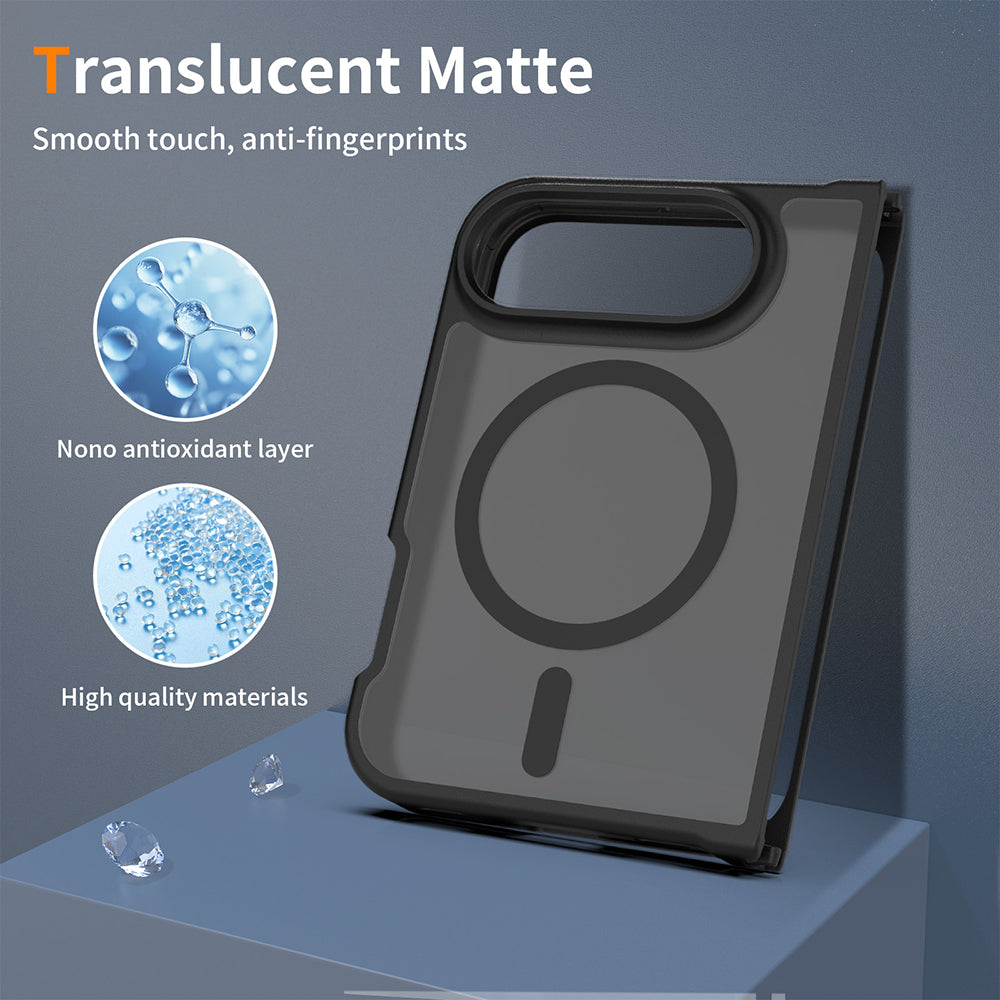 MagSafe-cover til Apple iPhone Duo, Techsuit, PureFrost, satin sort