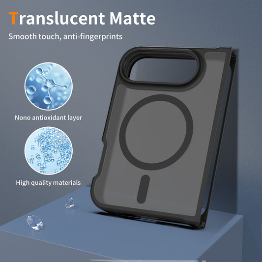 MagSafe-cover til Apple iPhone Duo, Techsuit, PureFrost, satin sort