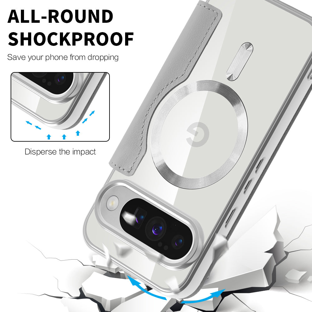 MagSafe-etui til Google Pixel 10 Pro XL, Techsuit, SmartMag Book, Grå
