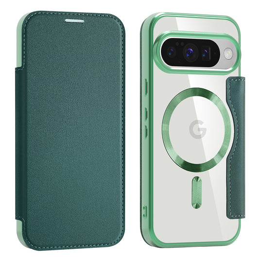 MagSafe-etui til Google Pixel 10 Pro / 10, Techsuit, SmartMag Book, Grøn