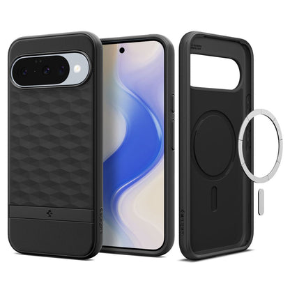 MagSafe cover til Google Pixel 10 Pro / 10, Spigen, Caseology Parallax, Mat Sort ACS09708
