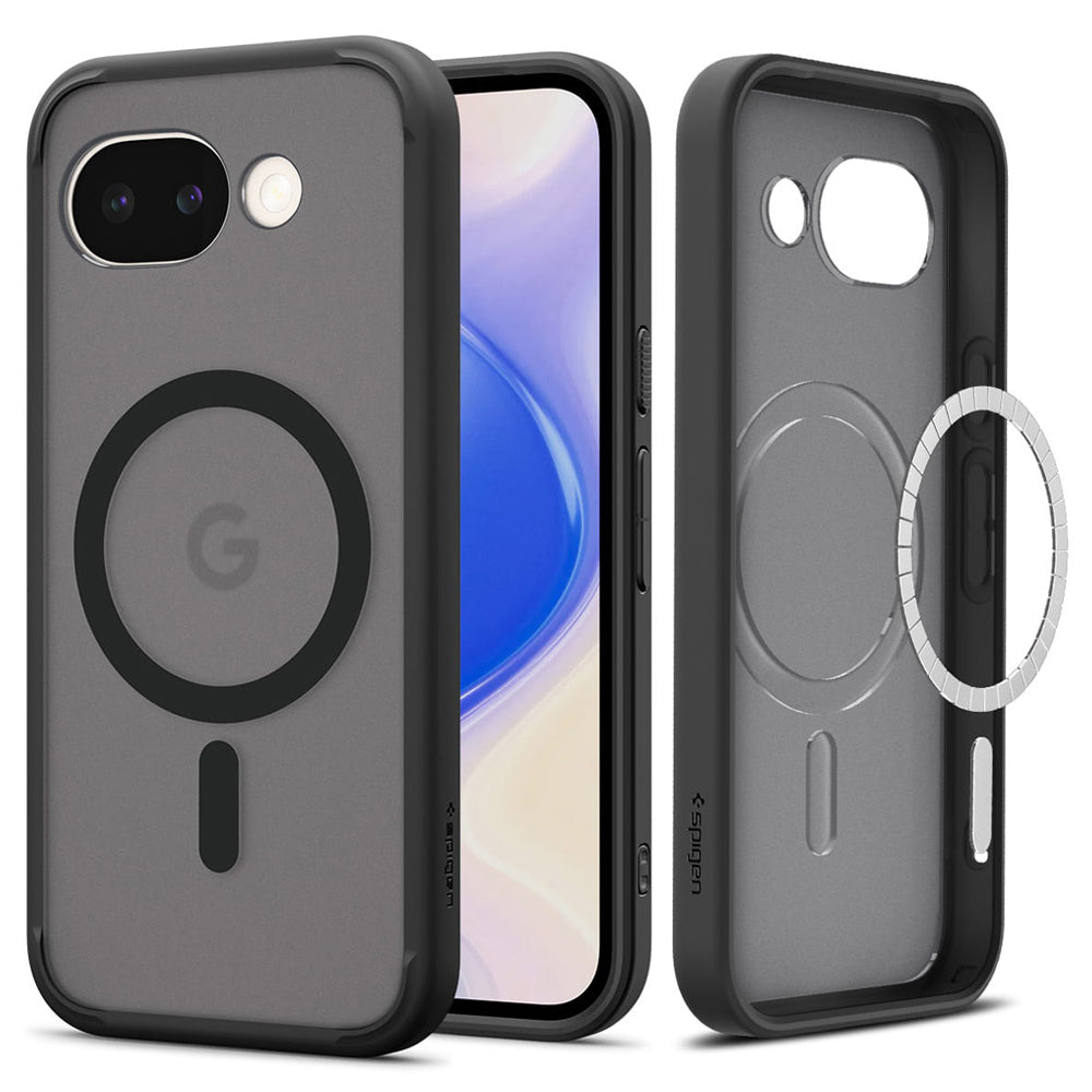 MagSafe cover til Google Pixel 10a, Spigen, Ultra Hybrid, Satin Sort ACS11278