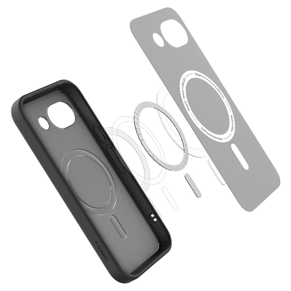 MagSafe cover til Google Pixel 10a, Spigen, Ultra Hybrid, Satin Sort ACS11278