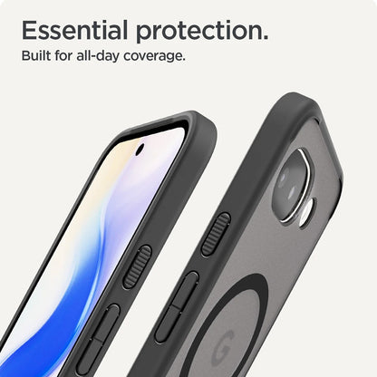 MagSafe cover til Google Pixel 10a, Spigen, Ultra Hybrid, Satin Sort ACS11278