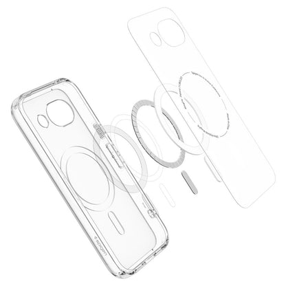 MagSafe-etui til Google Pixel 10a, Spigen, Ultra Hybrid, Transparent Hvid ACS11276