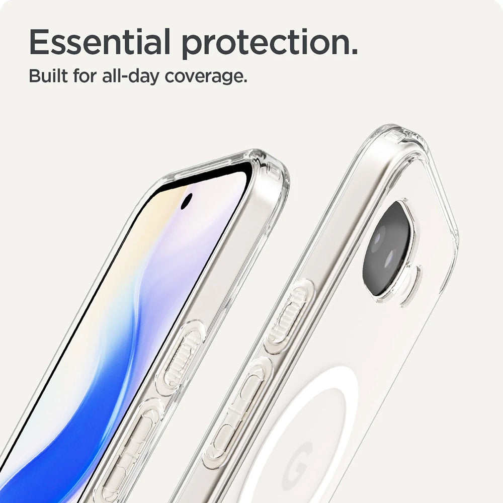 MagSafe-etui til Google Pixel 10a, Spigen, Ultra Hybrid, Transparent Hvid ACS11276