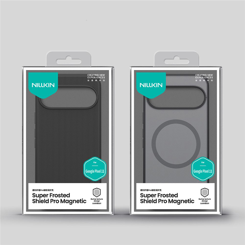 MagSafe-cover til Google Pixel 11, Nillkin, Super Shield Pro, sort transparent satinfinish