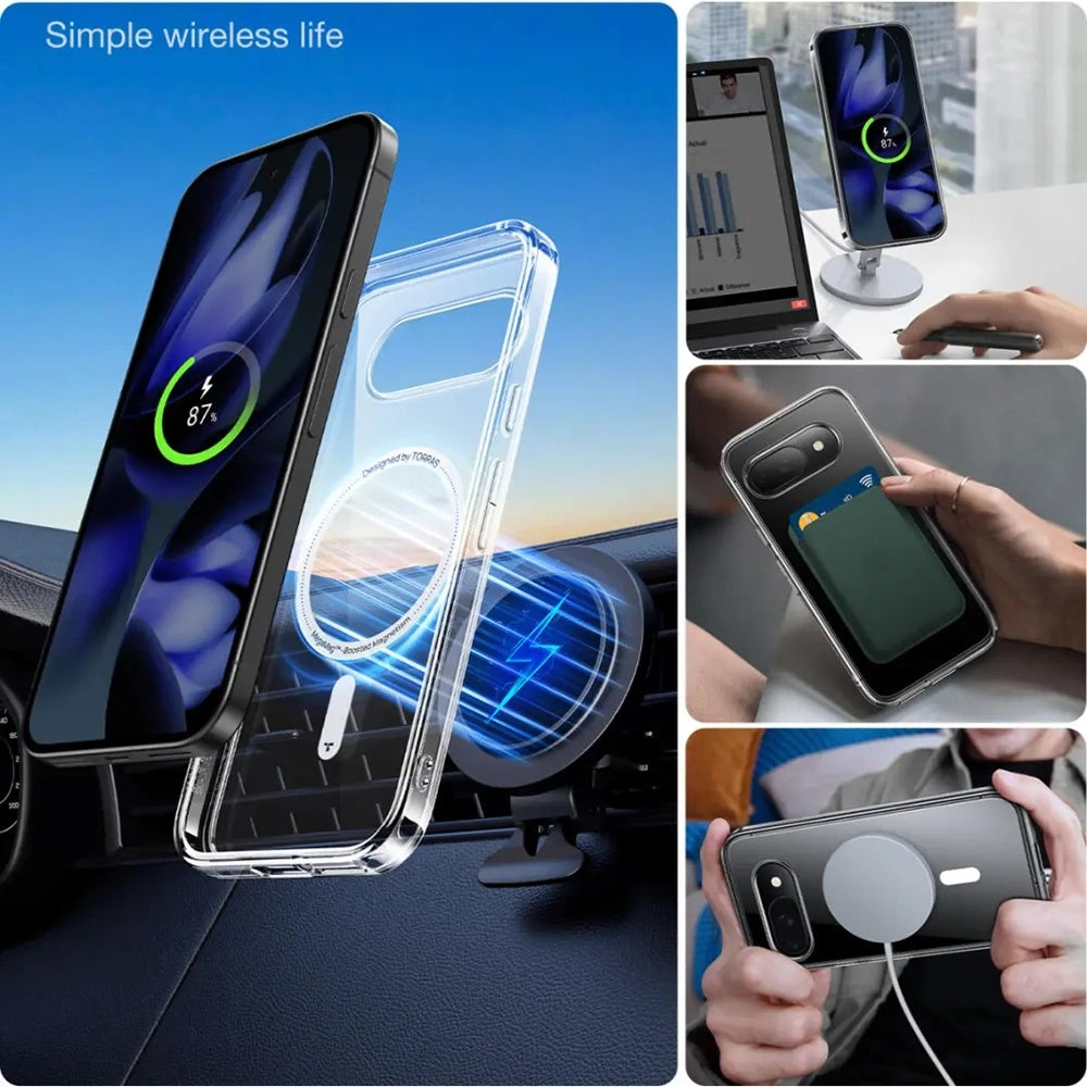 MagSafe cover til Google Pixel 9a, Torras, Diamond, Transparent