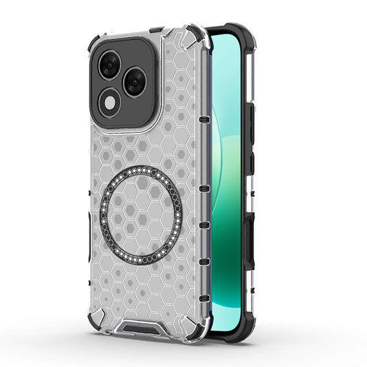 MagSafe-etui til Honor 400 Lite, Techsuit, HoneyComb Shield, Hvid