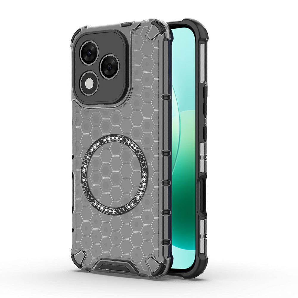 MagSafe-etui til Honor 400 Lite, Techsuit, HoneyComb Shield, Sort