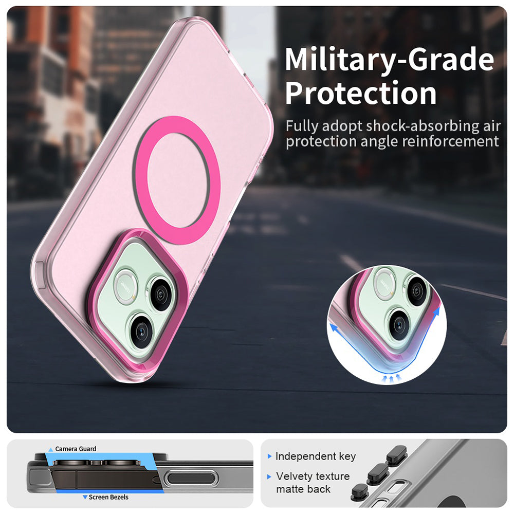 MagSafe-etui til Honor 600 Lite, Techsuit, CandyCase, Lyserød