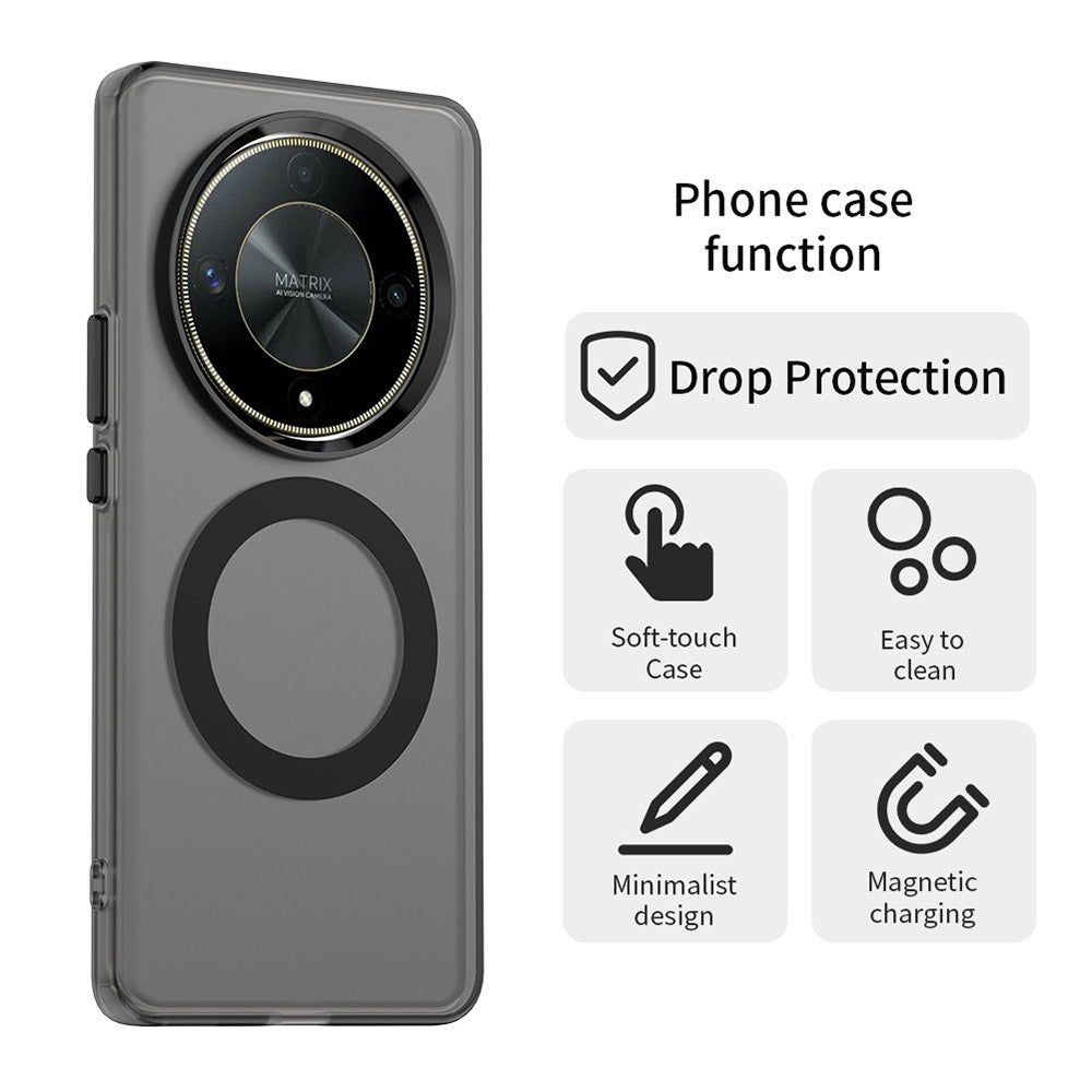 MagSafe-etui til Honor Magic6 Lite, Techsuit, CandyCase, Sort