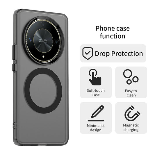 MagSafe-etui til Honor Magic6 Lite, Techsuit, CandyCase, Sort