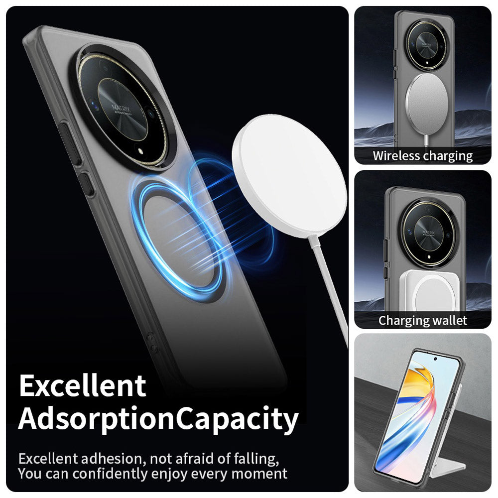 MagSafe-etui til Honor Magic6 Lite, Techsuit, CandyCase, Sort