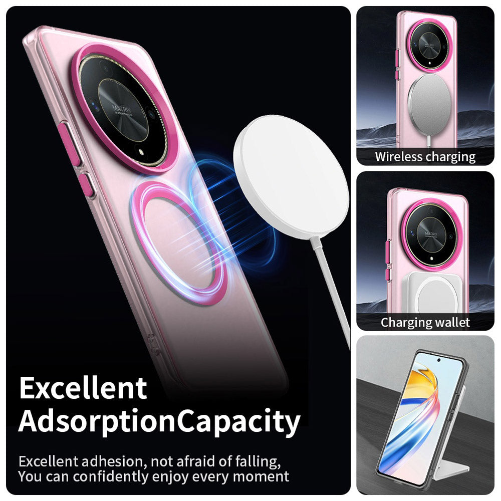 MagSafe-etui til Honor Magic6 Lite, Techsuit, CandyCase, Lyserød