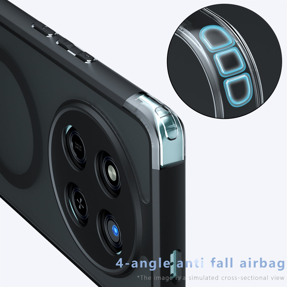 MagSafe-etui til Honor X9c / Magic7 Lite, Techsuit, PureFrost, Sort