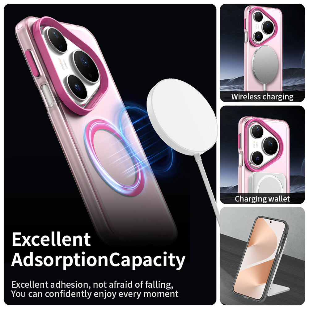 MagSafe-etui til Huawei Pura 80 Pro, Techsuit, CandyCase, Lyserød