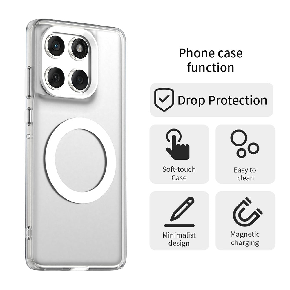 MagSafe-etui til Motorola Edge 60 Fusion / Edge 60, Techsuit, CandyCase, Hvid