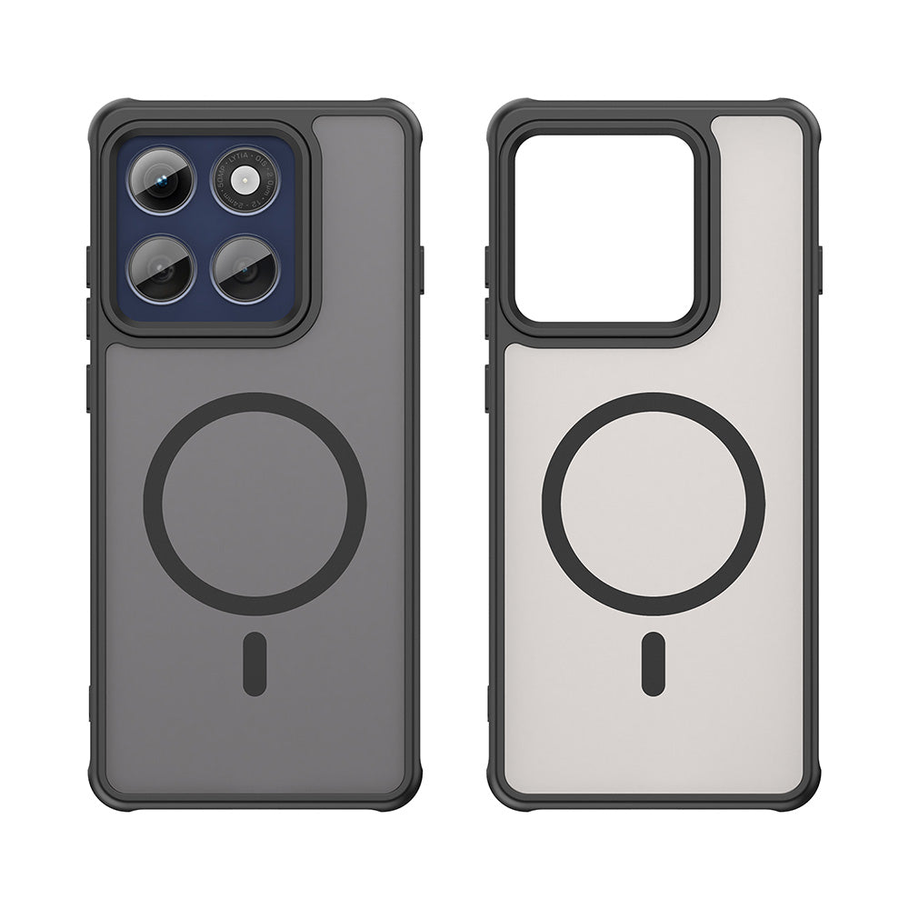 MagSafe-etui til Motorola Edge 60 Pro, Techsuit, HaloFrost II (Stor linsehulsåbning), Sort