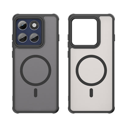 MagSafe-etui til Motorola Edge 60 Pro, Techsuit, HaloFrost II (Stor linsehulsåbning), Sort
