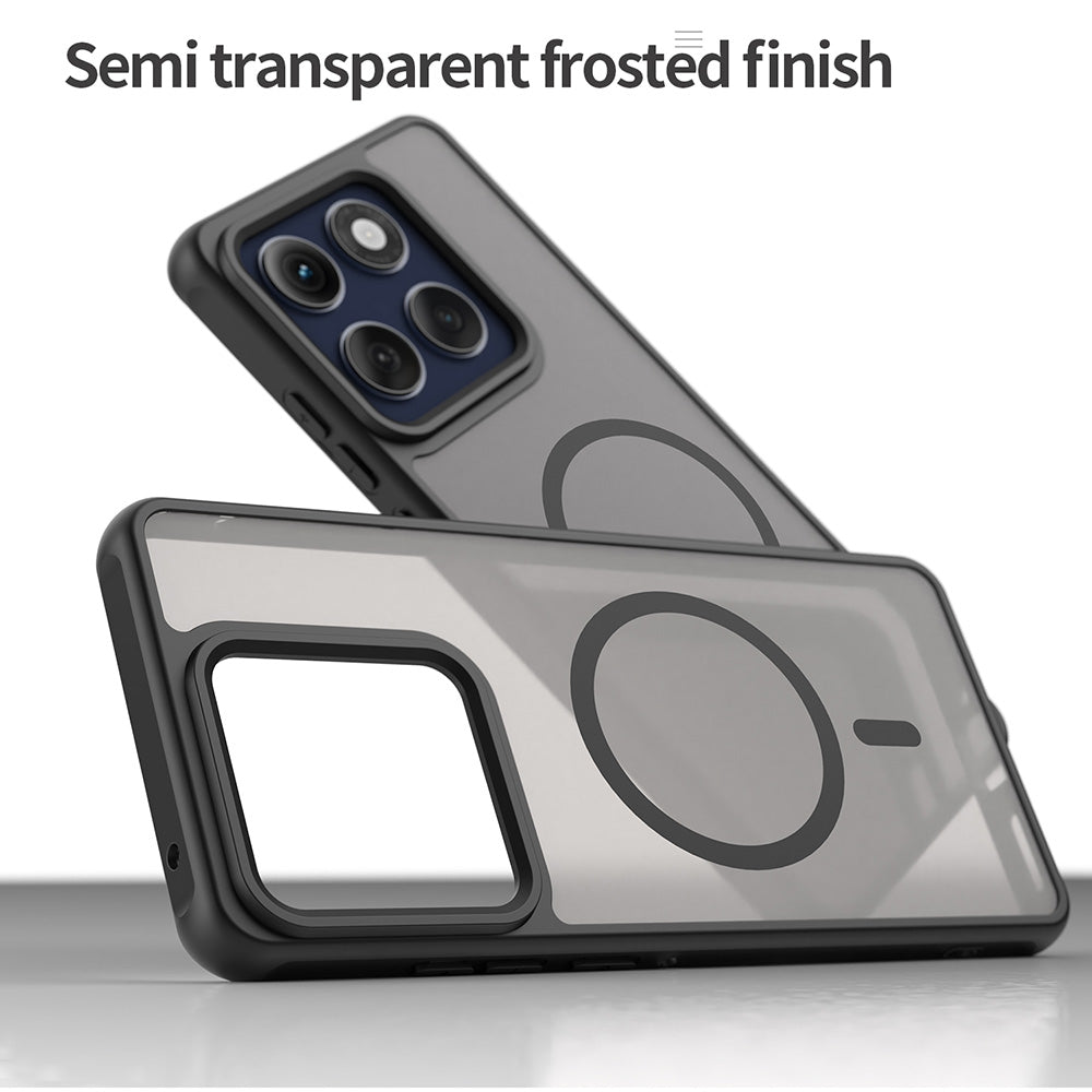 MagSafe-etui til Motorola Edge 60 Pro, Techsuit, HaloFrost II (Stor linsehulsåbning), Sort