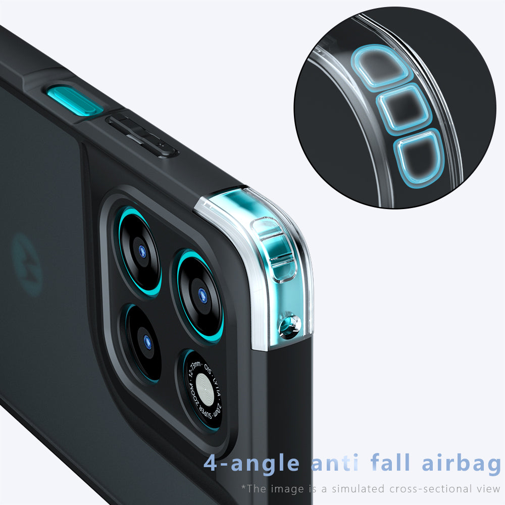 MagSafe cover til Motorola Moto G77 / G67, Techsuit, PureFrost, Satin Sort